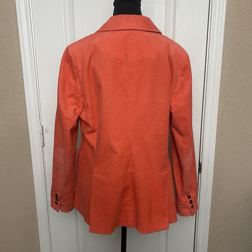 Boden Corduroy Blazer Jacket Women US 10R Pink Coral Cotton Stretch - Picture 2 of 12